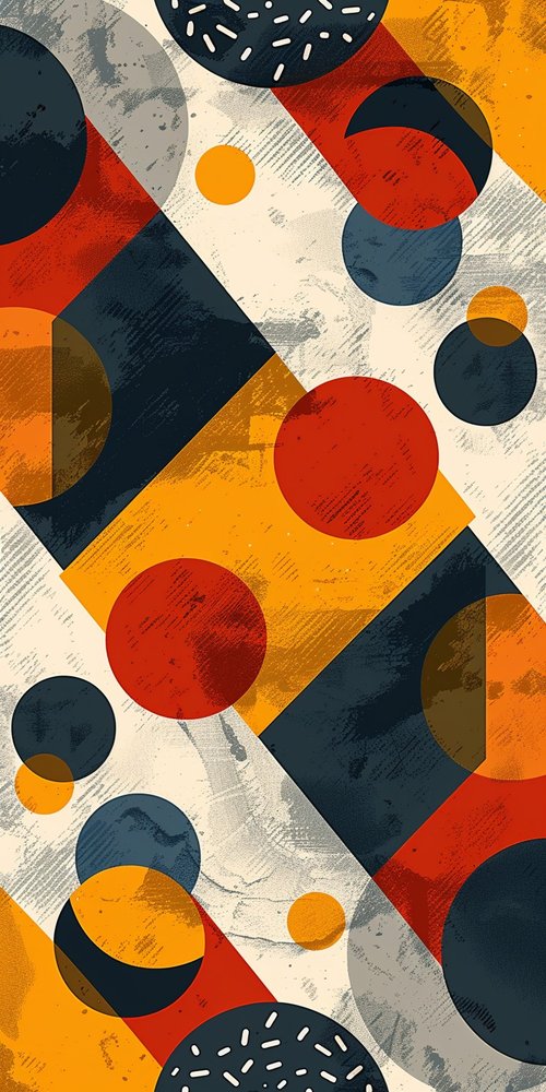 Abstract geometric shapes pattern wallpaper