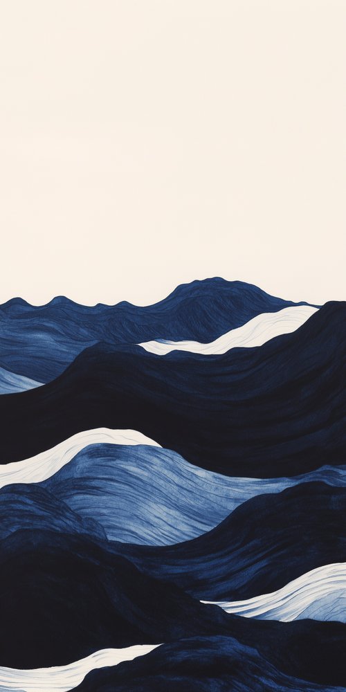 A painting of a mountain range with a plane flying over it wallpaper