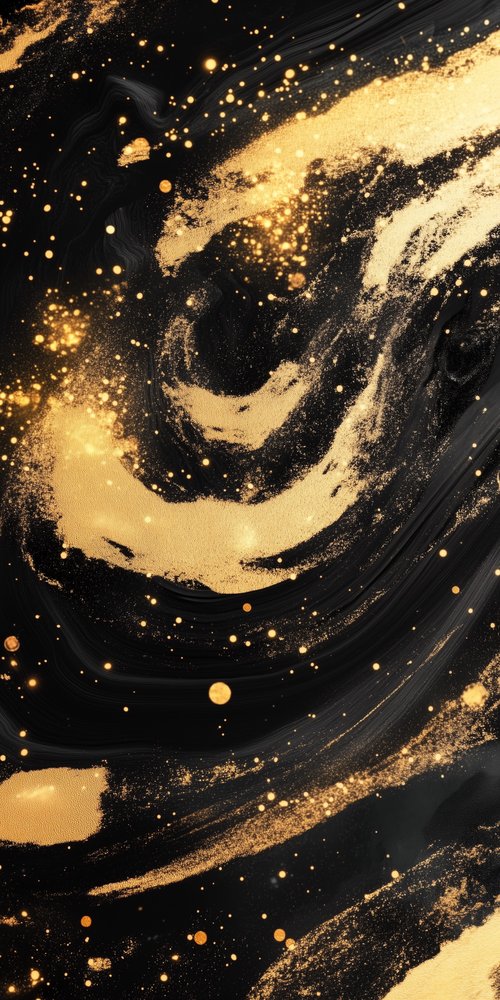 Gold and black abstract pattern wallpaper