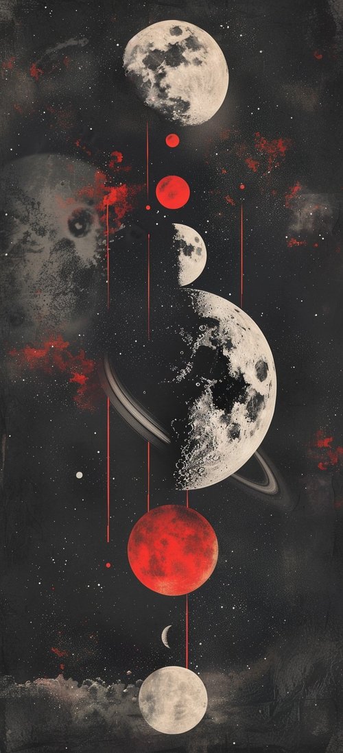 Cosmic alignment artwork wallpaper