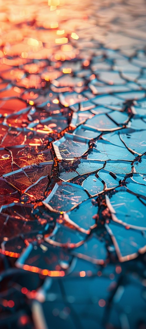 Broken glass closeup wallpaper