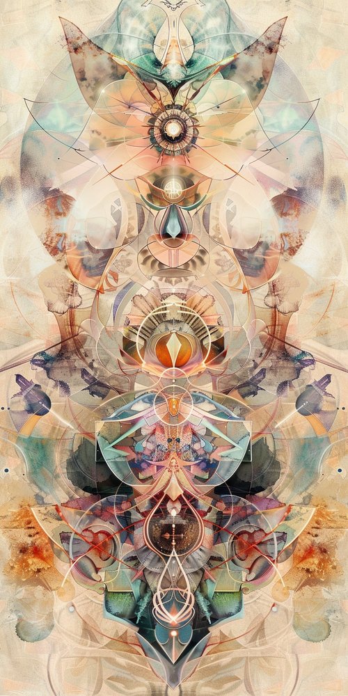 Abstract geometric symmetrical design wallpaper