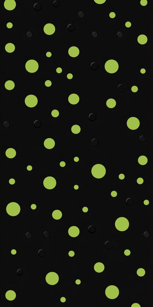 A black background with green circles wallpaper