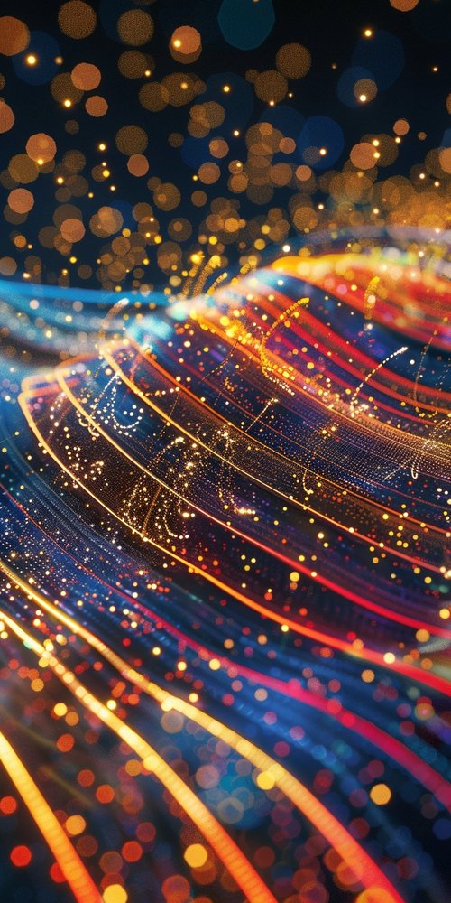 Abstract light waves wallpaper