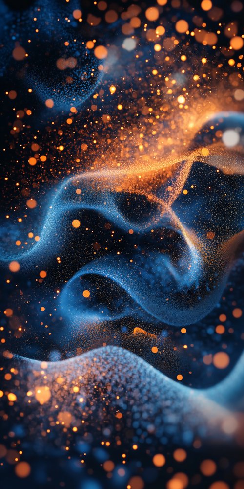 Abstract swirling particles pattern wallpaper