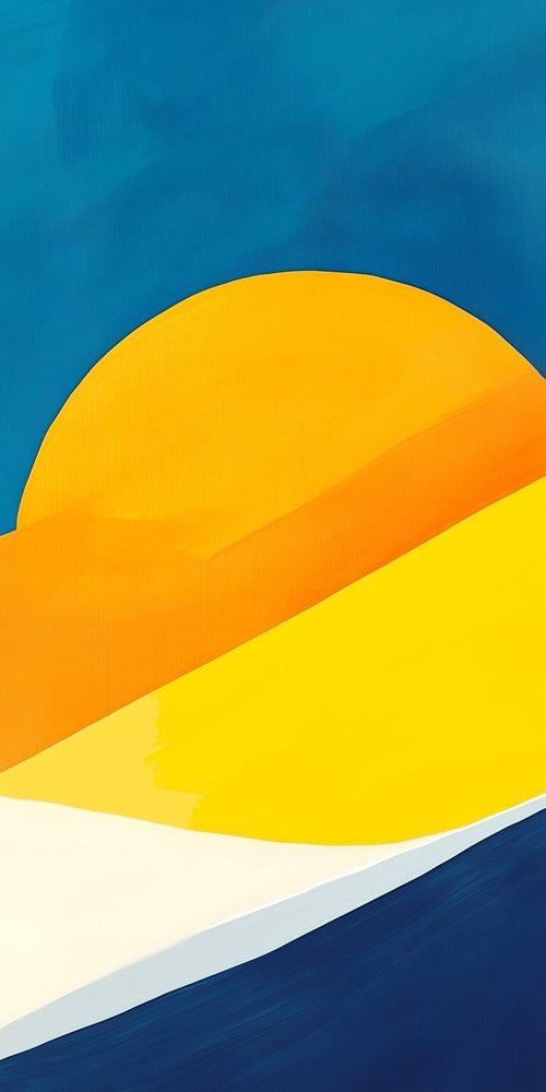 Abstract sunset over hills wallpaper