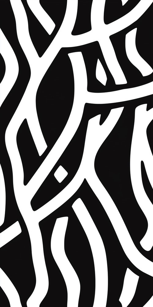 A black and white pattern with a white background wallpaper