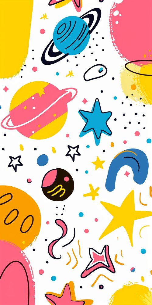 Colorful space pattern wallpaper