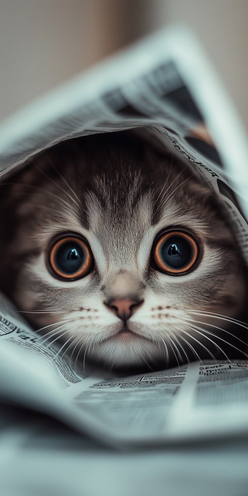 A cat hiding wallpaper