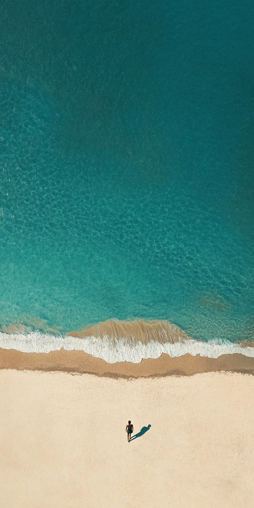 Minimalist of a beach wallpaper