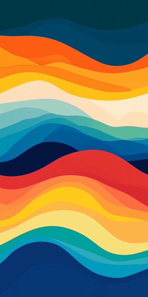 Minimalist of simple color wave wallpaper
