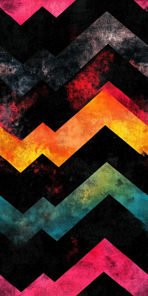Colorful zigzag pattern wallpaper
