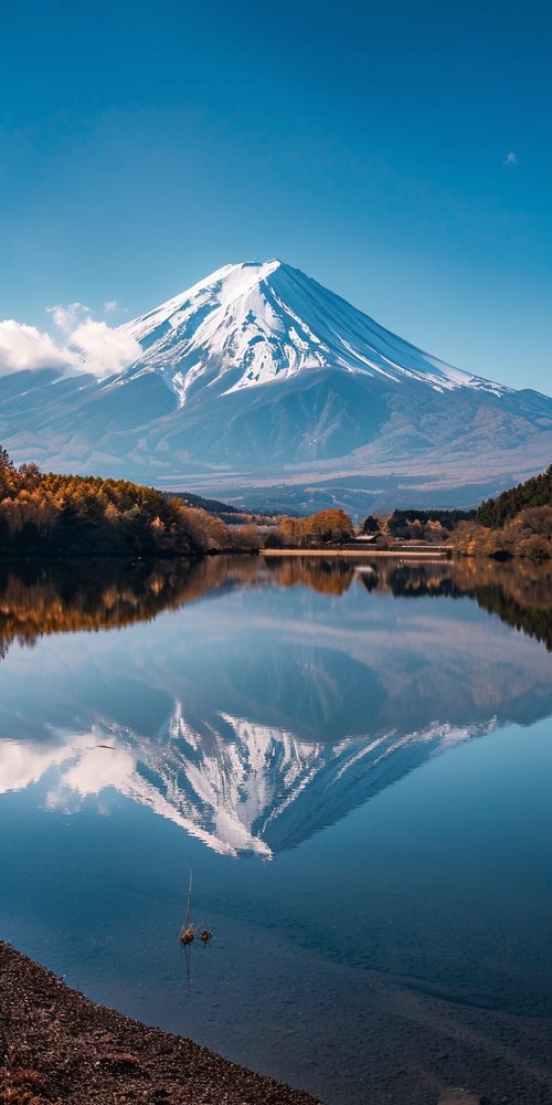 Mountain reflection lake wallpaper
