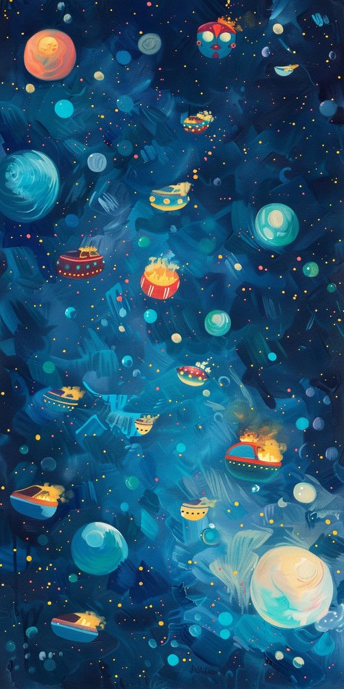 Colorful abstract space scene 1 wallpaper