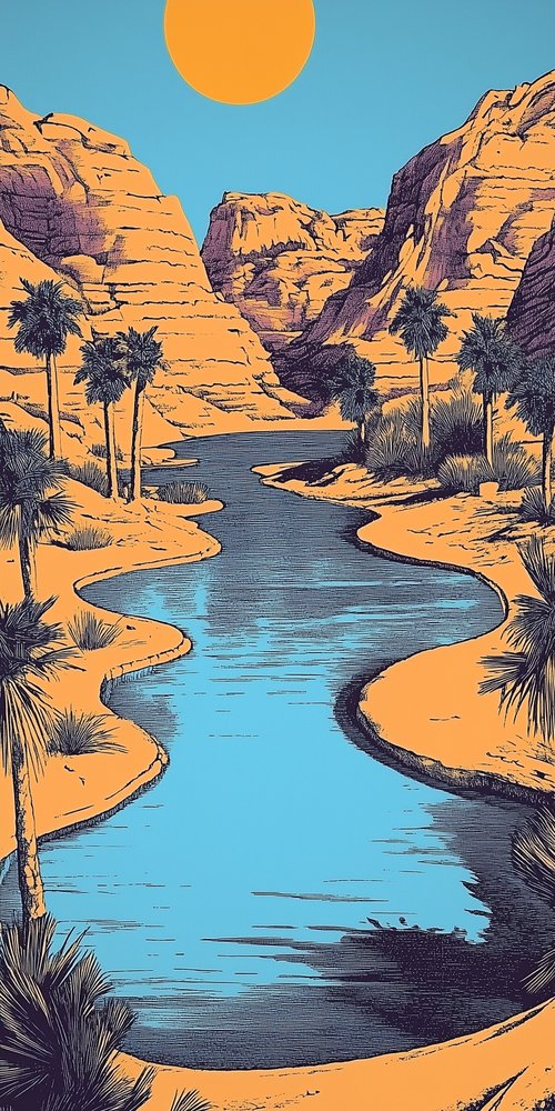 A river in the desert wallpaper