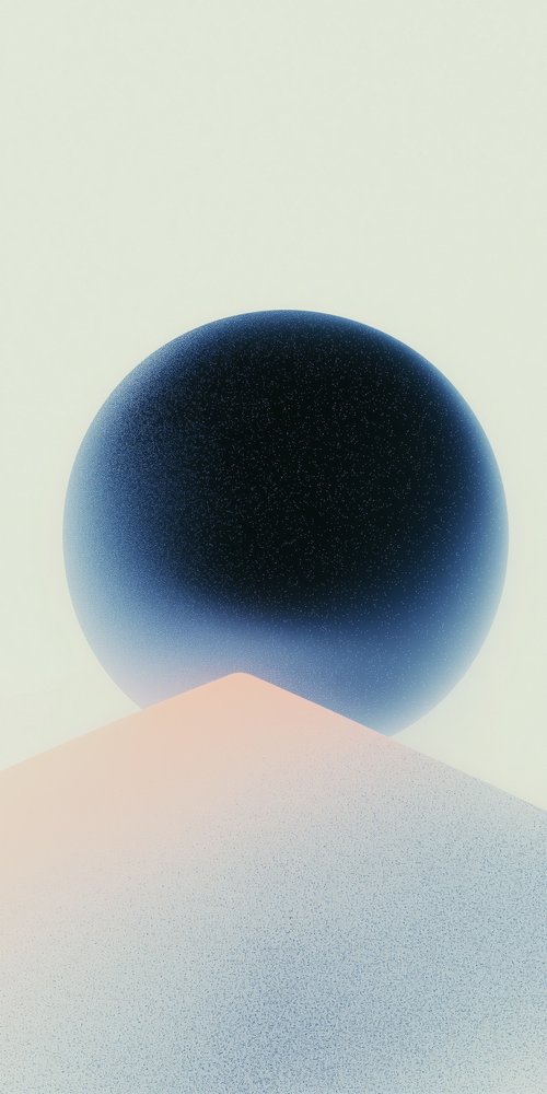 Abstract sphere and pyramid design wallpaper