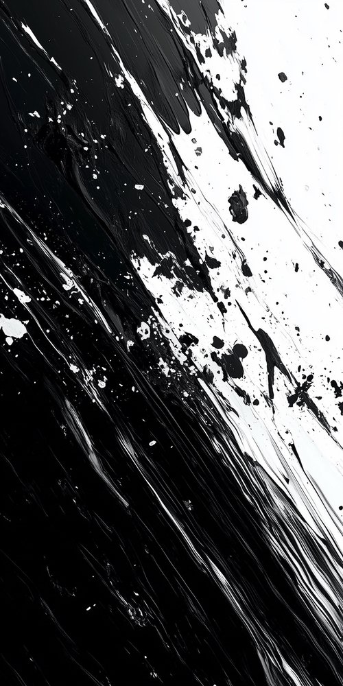 A black and white background with paint streaks wallpaper