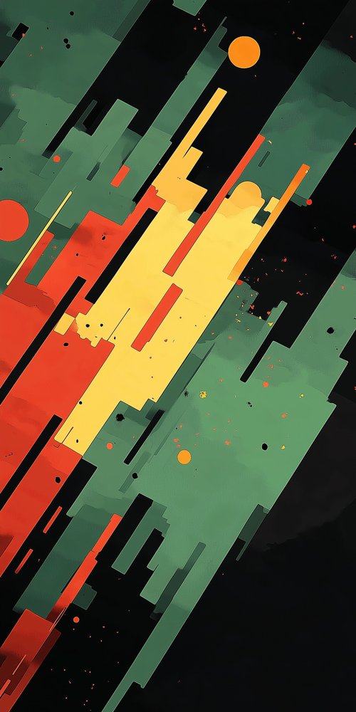 Abstract geometric shapes colorful wallpaper