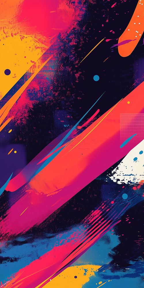 Abstract colorful paint splashes 1 wallpaper