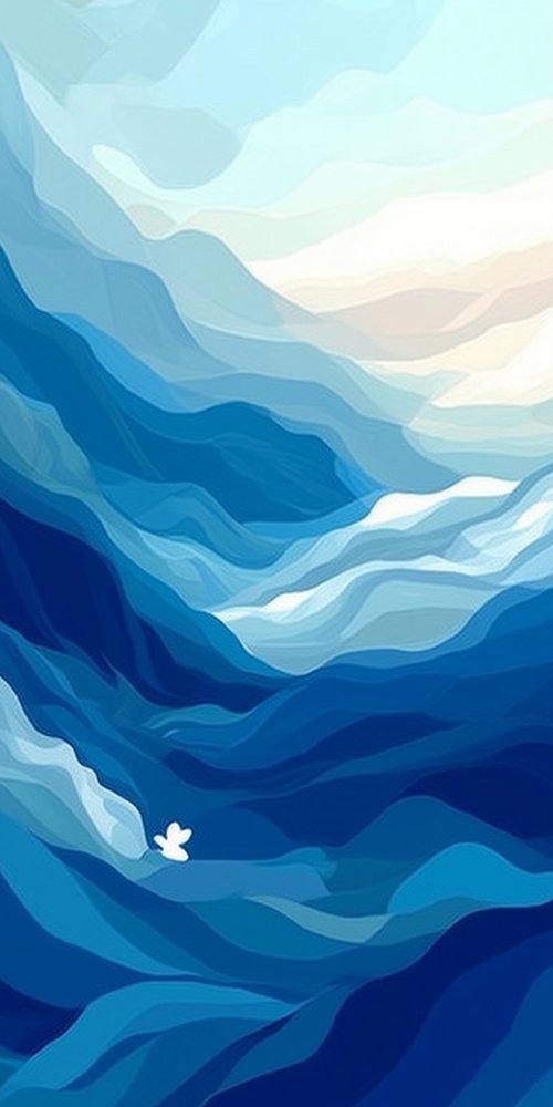 Abstract blue wave pattern wallpaper