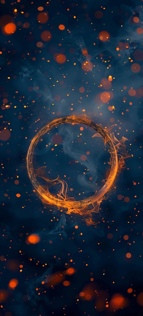 Fire circle background wallpaper