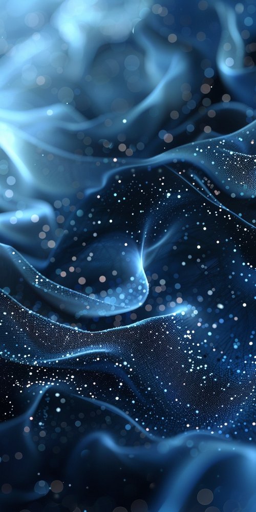 Abstract blue waves sparkles wallpaper