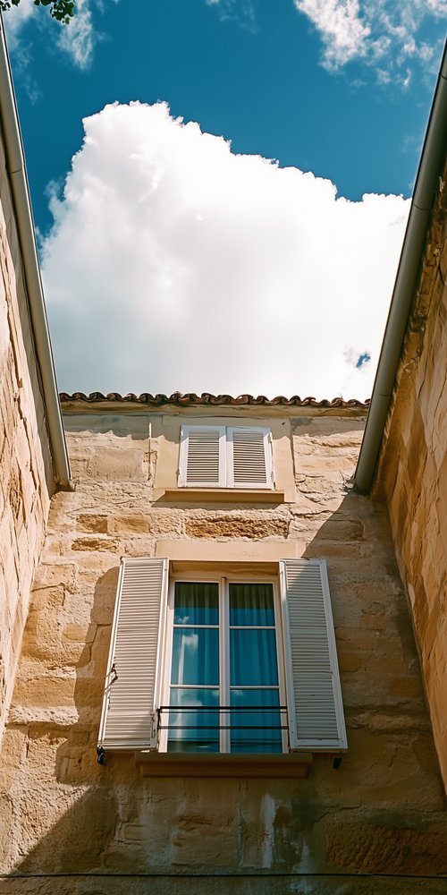 A window with a white frame wallpaper