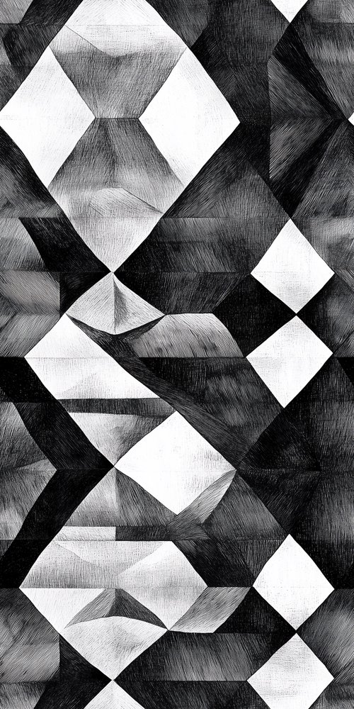 Abstract geometric black and white wallpaper