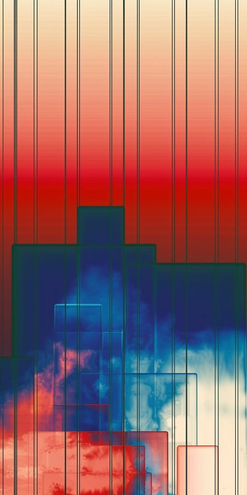 Abstract cityscape gradient wallpaper