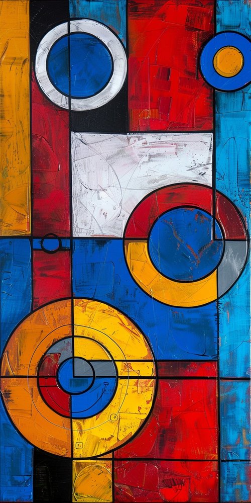 Abstract geometric artwork wallpaper