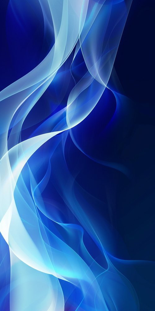 Abstract blue and white waves wallpaper