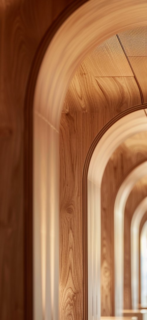 Wooden architecture design wallpaper