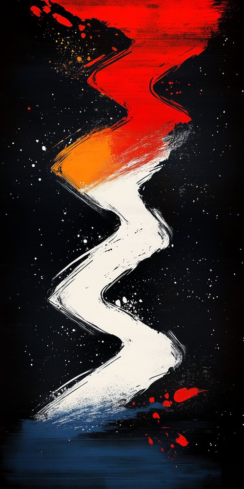 Abstract zigzag with splatters wallpaper