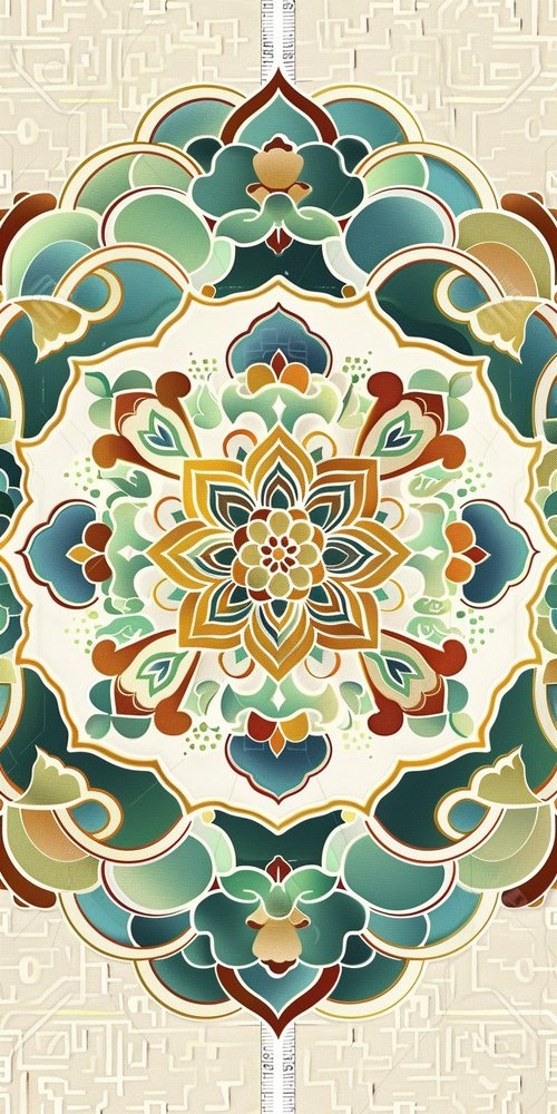 Colorful floral mandala pattern 2 wallpaper