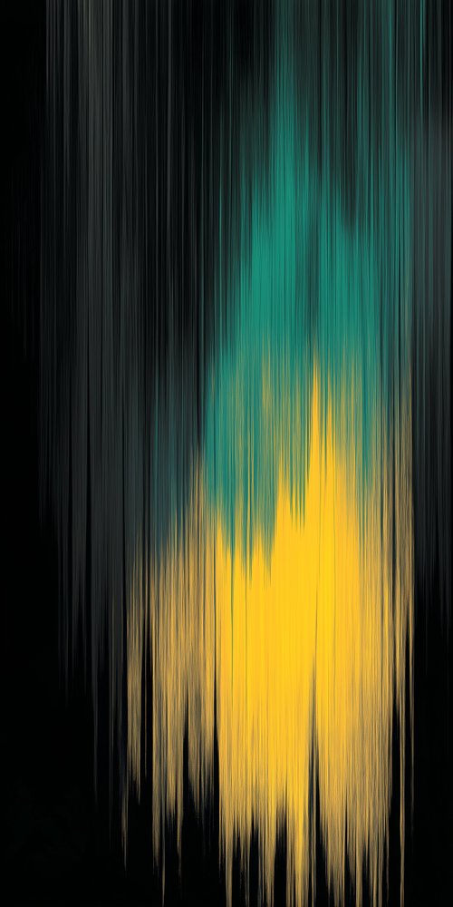 A black background with yellow and green lines wallpaper