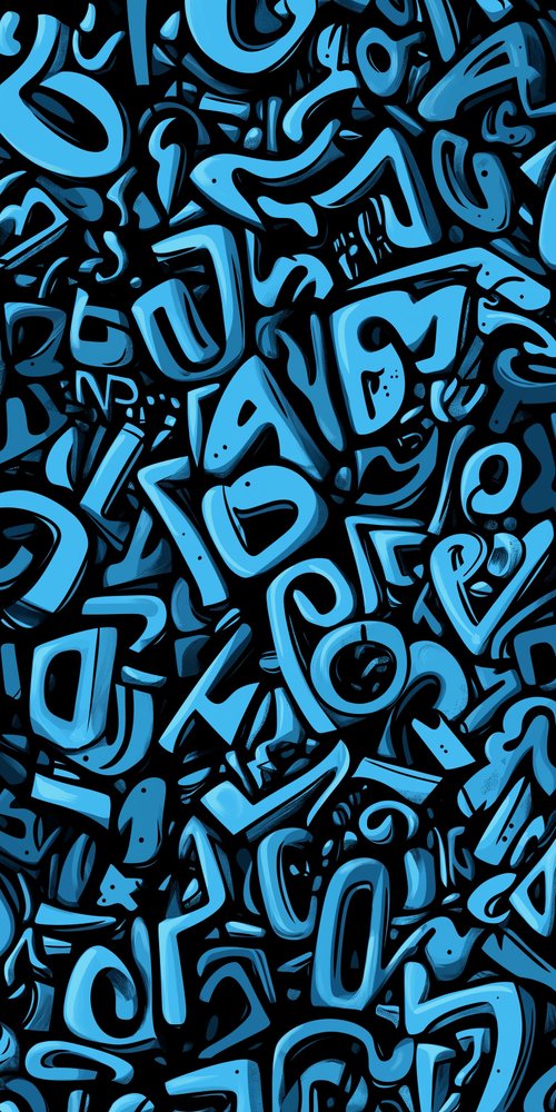 Graffiti pattern wallpaper