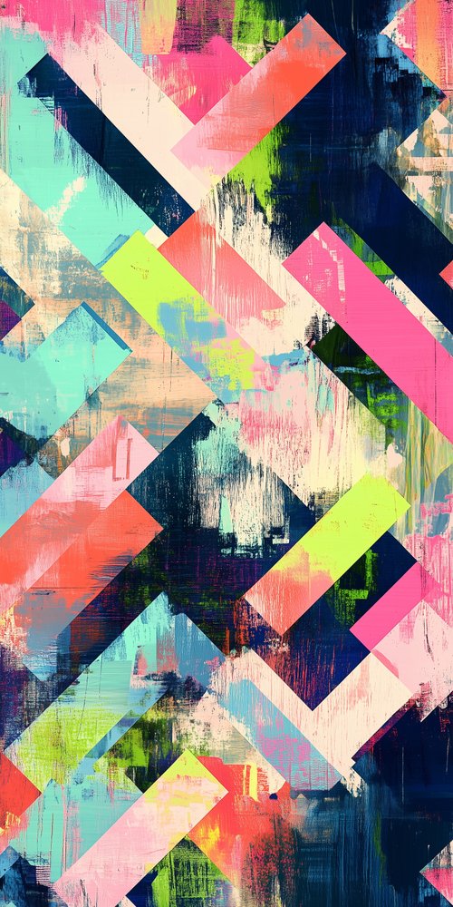 Abstract geometric colorful pattern wallpaper