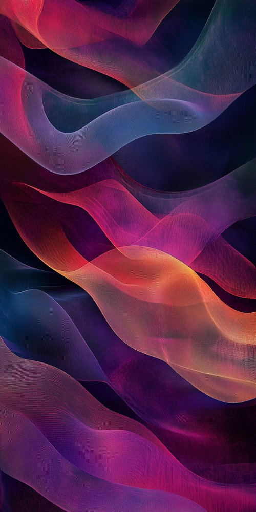Colorful abstract wavy lines wallpaper