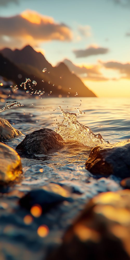 A close up of a wave in the ocean wallpaper
