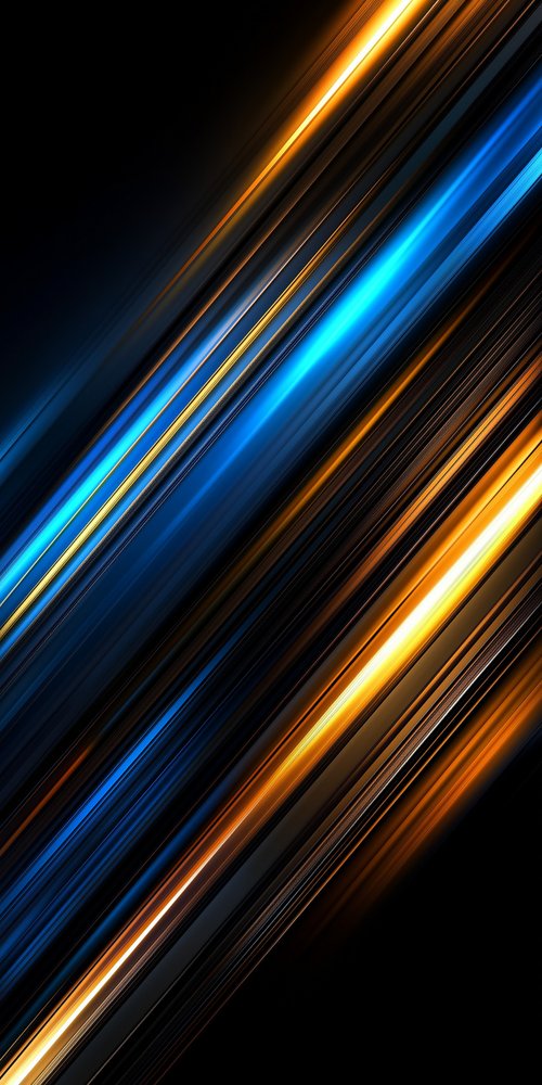 Diagonal streaks of blue orange wallpaper