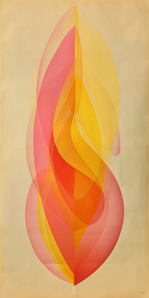 Abstract layered colorful shapes wallpaper