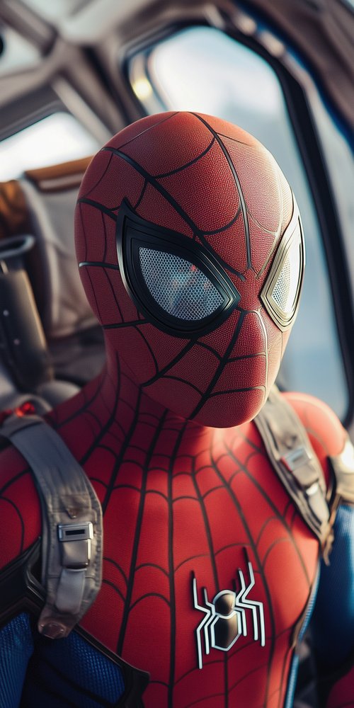 Spider man in detailed suit wallpaper