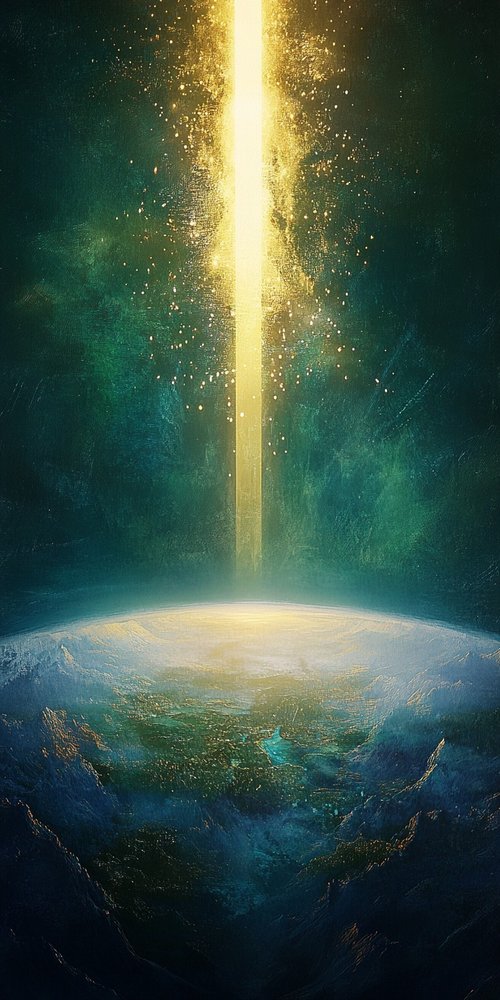 Beam of light hitting earth 1 wallpaper