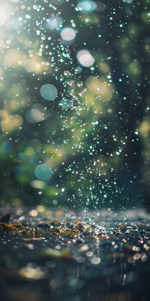 rain_drops_on_leaves wallpaper
