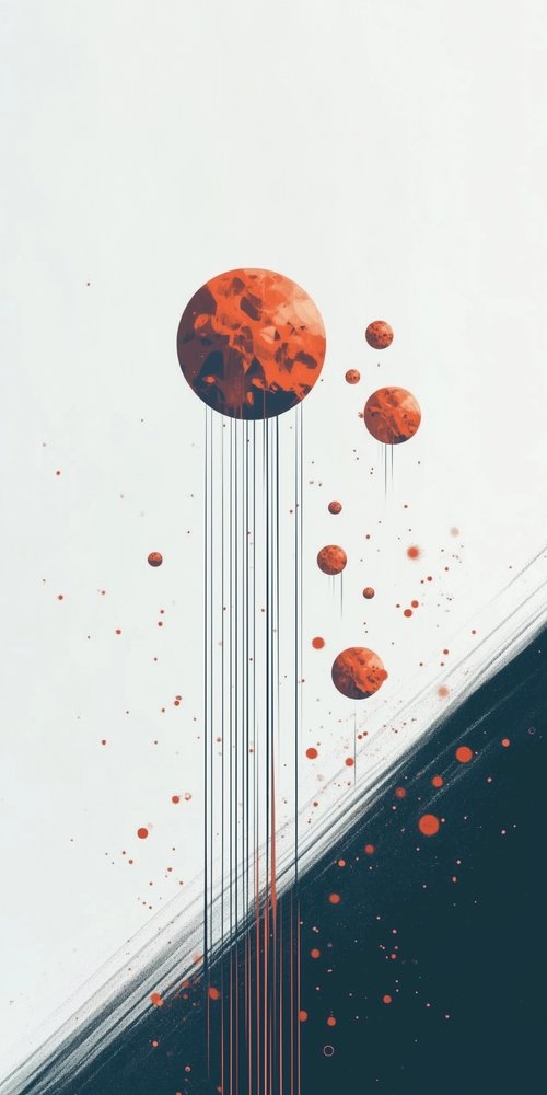 A bunch of blood floating on top of a black surface wallpaper