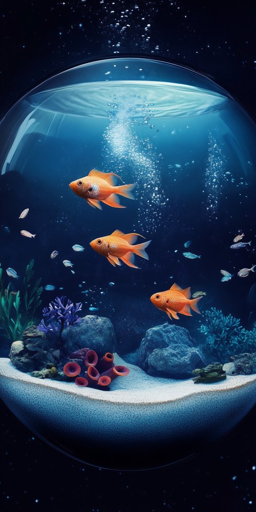 Fish in an aquarium wallpaper