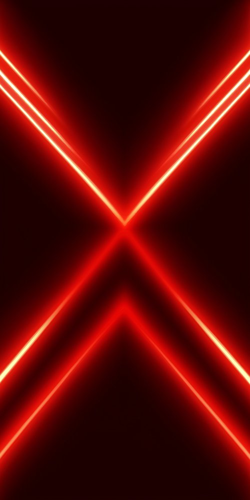 Red neon cross on black background wallpaper