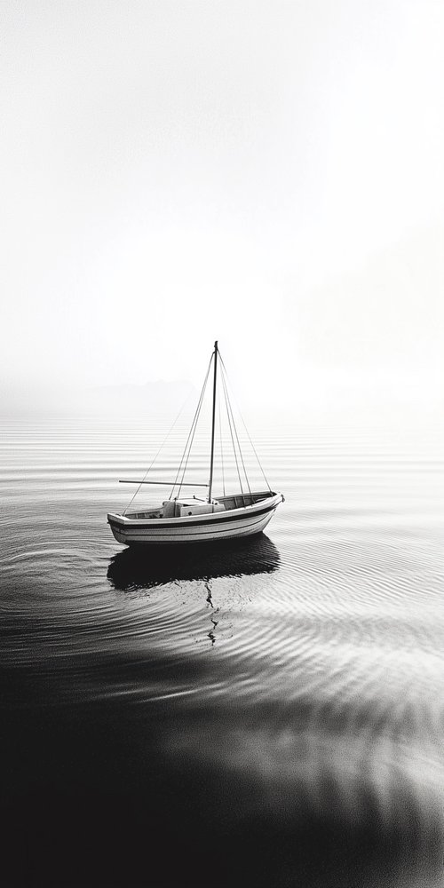 A boat floating in the water wallpaper