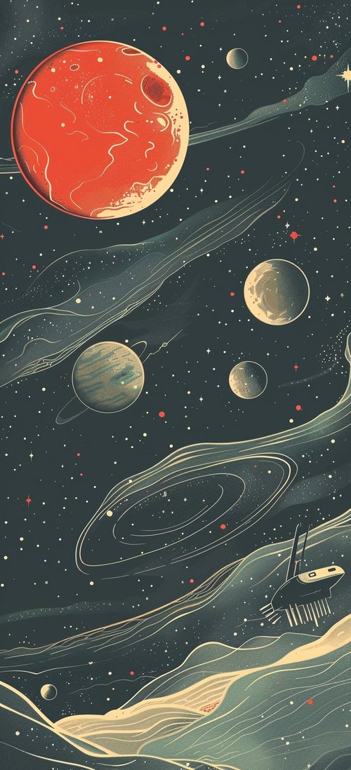 Space planets artwork wallpaper