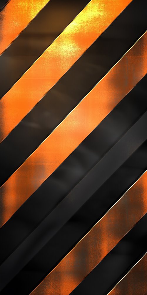 A black and orange background with a diagonal pattern wallpaper